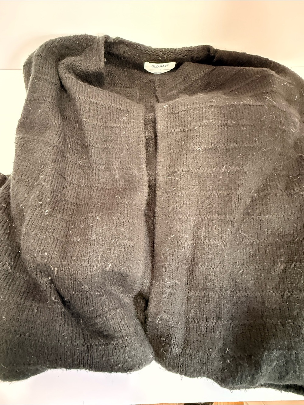 Old Navy Black Open-Front Knit Cardigan